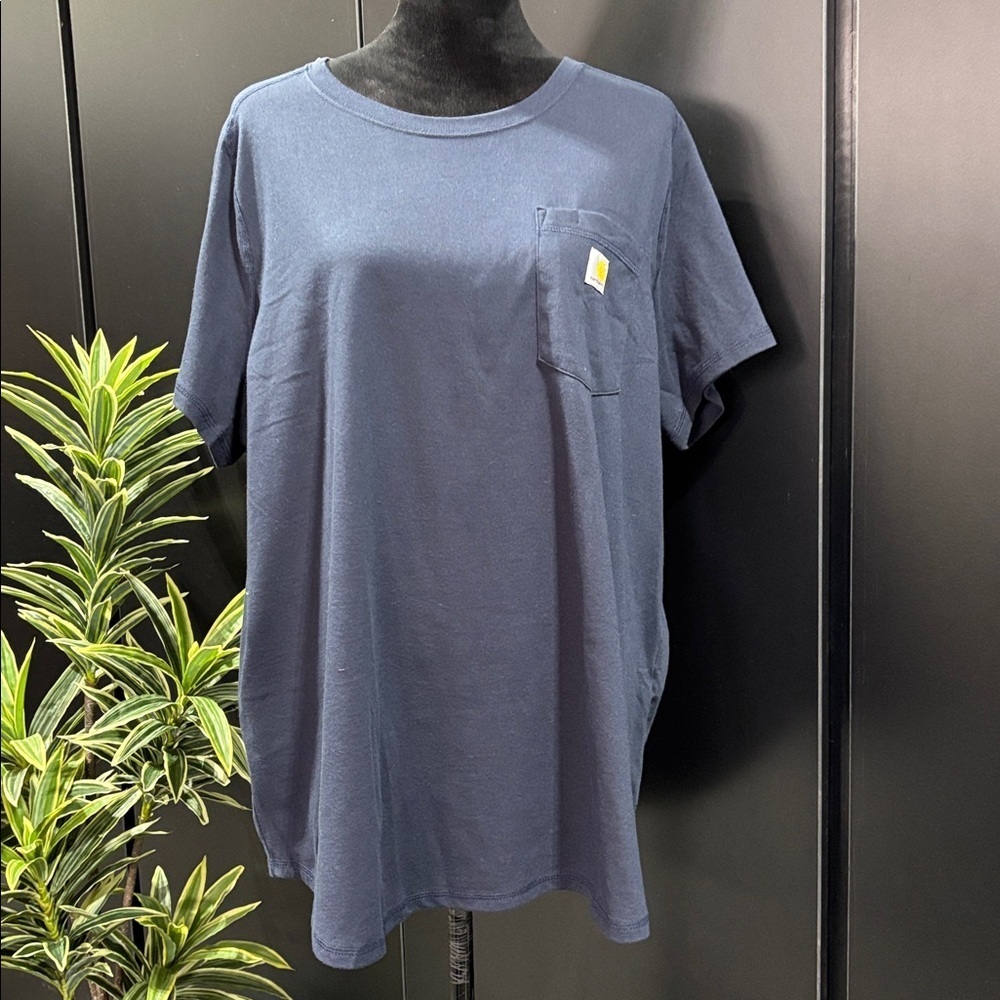 Carhartt Force Relaxed fit,midweight chest pocket w/logo patch,Force logo sleeve